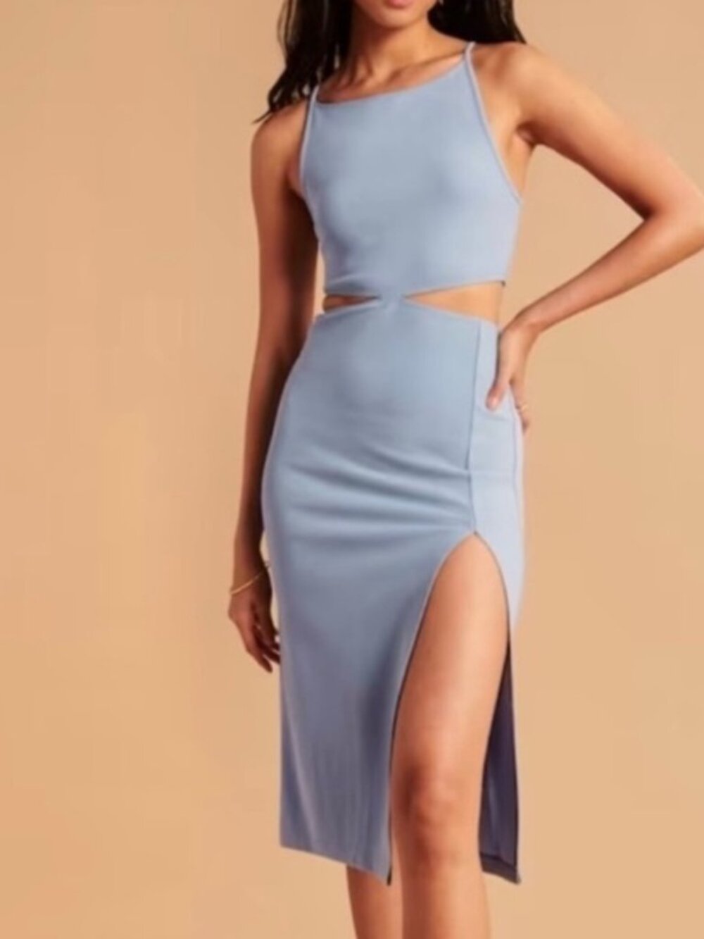 Abercrombie and Fitch Light Blue cut-out dress